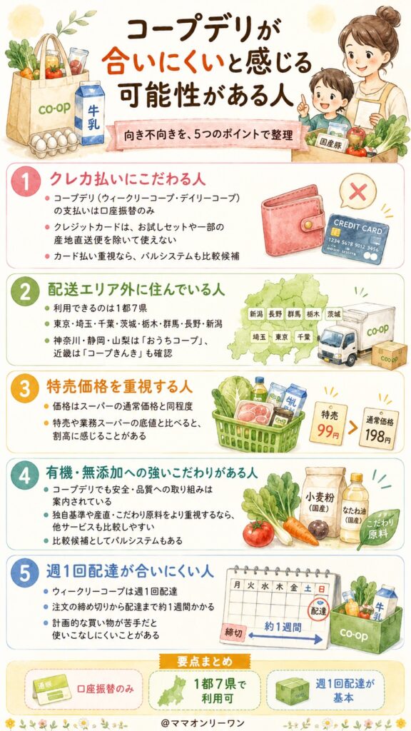 コープデリが「合いにくい」と感じる可能性がある人