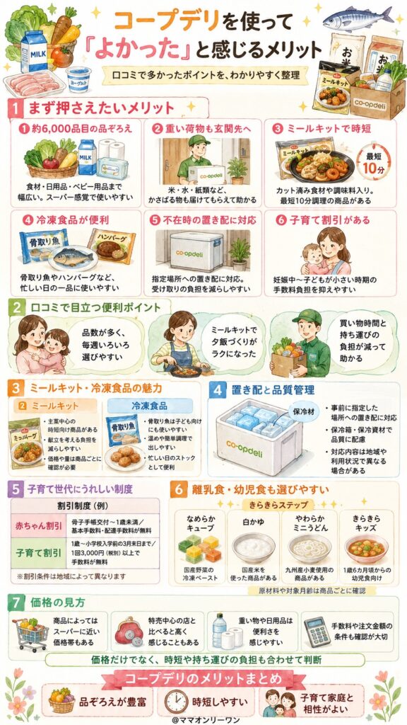 コープデリを使って「よかった」と感じるメリット