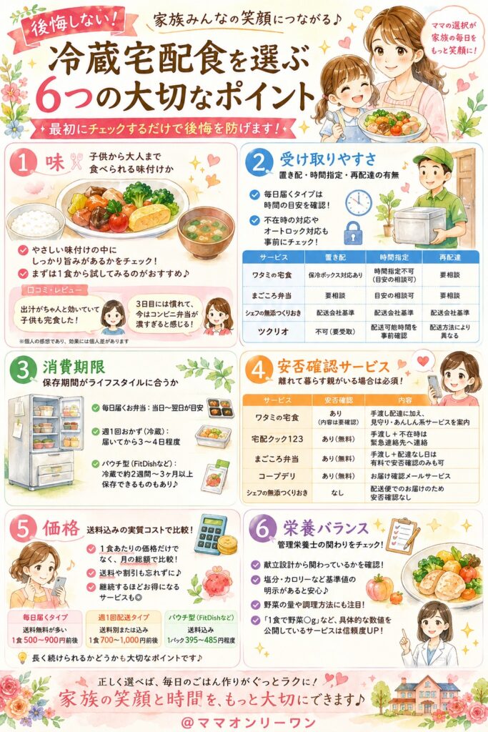 冷蔵宅配食で後悔しないために押さえるべきポイントとは?