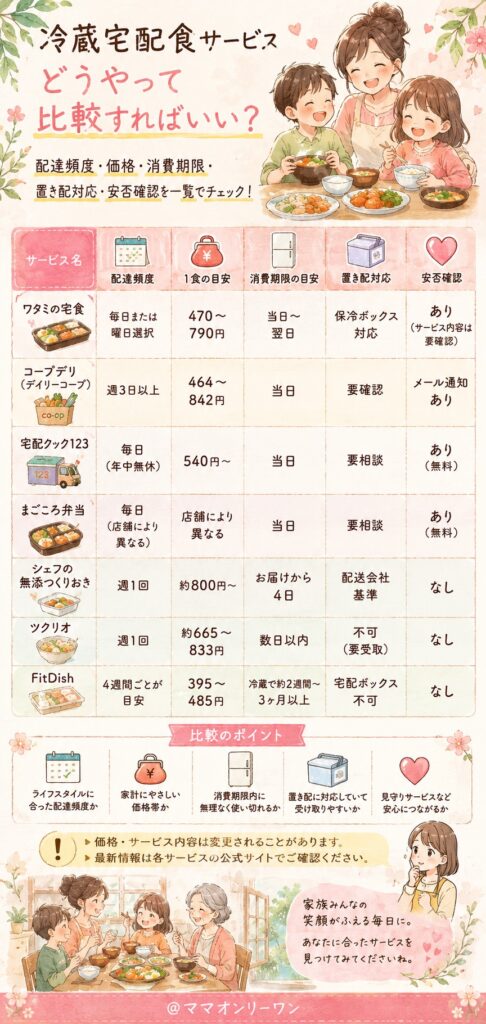 冷蔵宅配食サービス、どうやって比較すればいい?