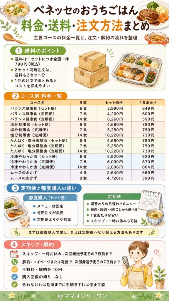 ベネッセのおうちごはん 料金・送料・注文方法まとめ