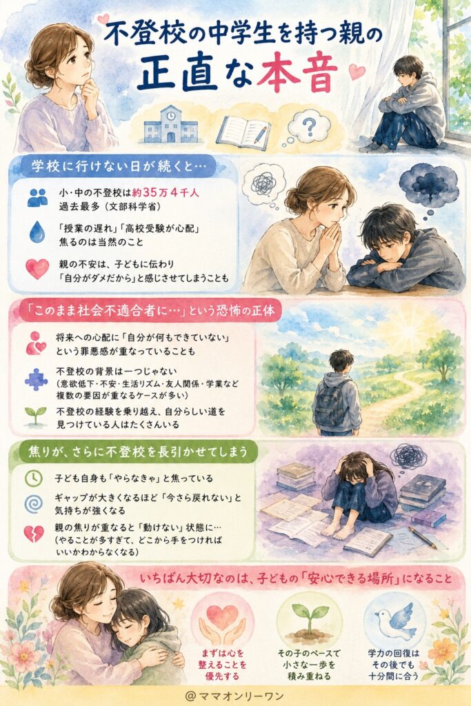 不登校の中学生を持つ親の「正直な本音」