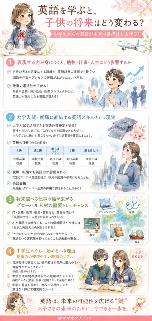 英語を学ぶと、子供の将来はどう変わる?