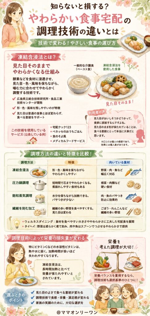 知らないと損する？やわらかい食事宅配の調理技術の違いとは