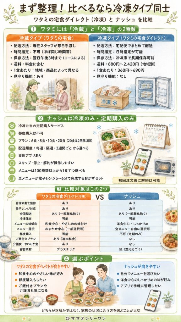 ワタミの宅食とナッシュは何が違うのか？