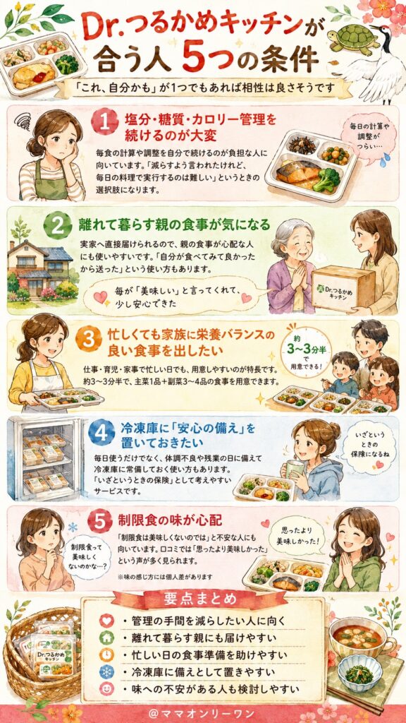 Dr.つるかめキッチン どんな人に向いている？Dr.つるかめキッチンが「本当に合う人」の条件