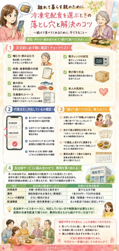 離れて暮らす子ども世代が代理注文するときの落とし穴は?