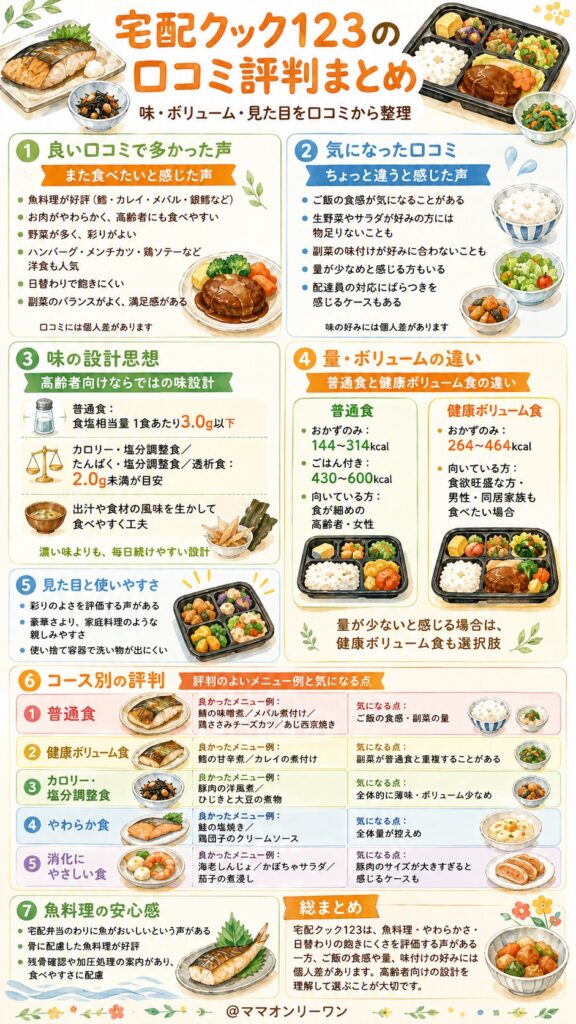 宅配クック123 実際に届いたお弁当の味は？口コミから見えるリアルな評価