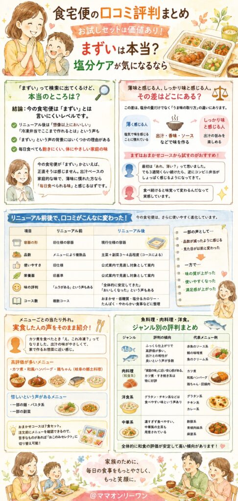 食宅便 味はどうだった？本音レビューまとめ