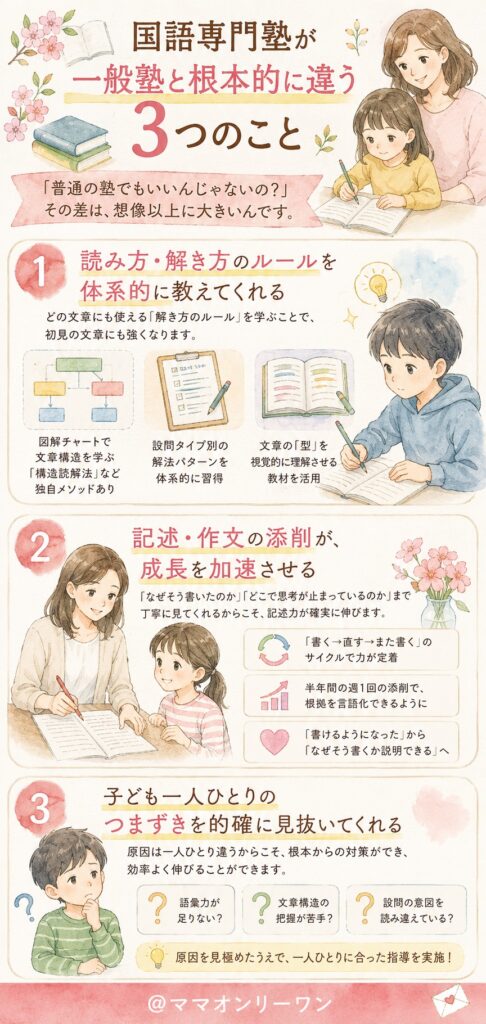 国語専門塾が一般塾と根本的に違う3つのこと