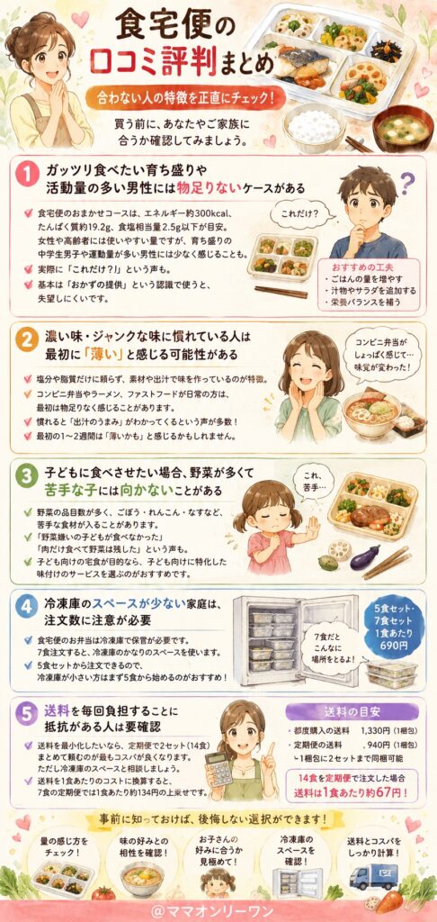 食宅便 逆に「合わない人」の特徴。買う前に正直に確認してほしいこと