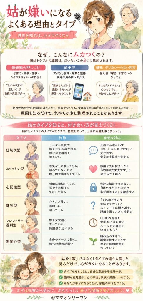 姑が嫌い、でもどう付き合えばいいかわからない…そんなあなたへ