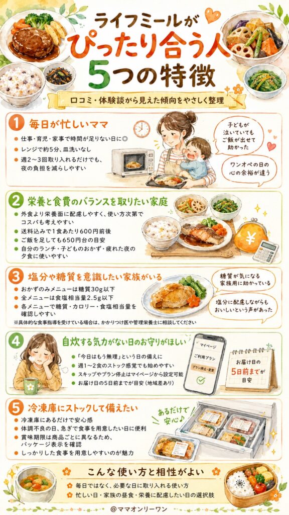 ライフミールが「ぴったり合う」と感じた人の5つの特徴