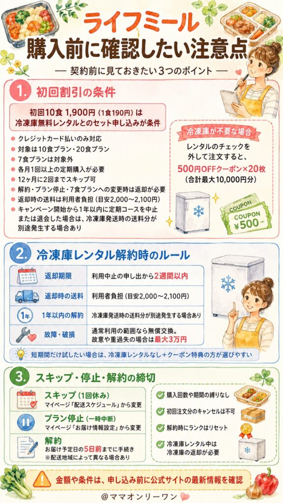 ライフミール 購入後に後悔しないために知っておきたい注意点