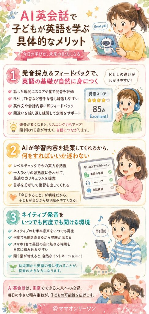 AI英会話で子どもが英語を学ぶ具体的なメリット