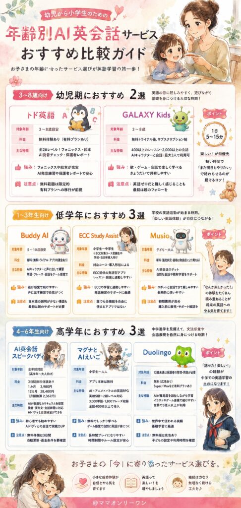 年齢別・おすすめAI英会話サービス徹底比較