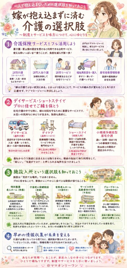 一人で抱え込まないための選択肢を知っておこう
