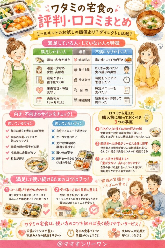 ワタミの宅食　【口コミ総合まとめ】良い声・悪い声から見えてくる「ワタミの宅食の本当の姿」
