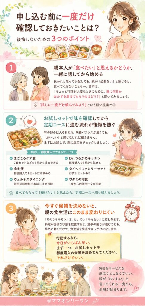申し込む前に一度だけ確認しておきたいことは?