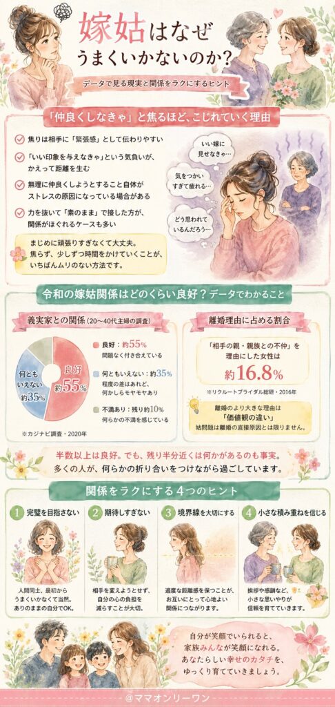 嫁姑がうまくいかない？うまくいく？