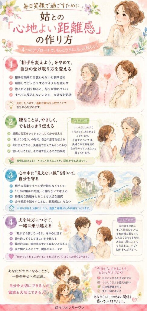 毎日笑顔で過ごすために。姑との「心地よい距離感」の作り方