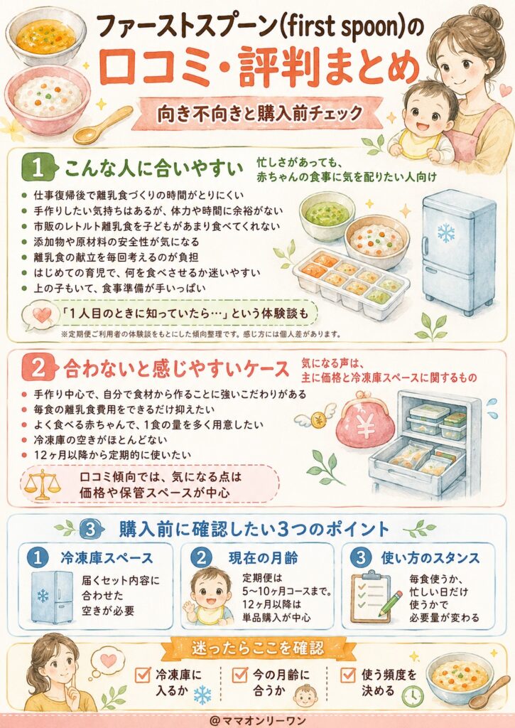 ファーストスプーンはあなたに合っている？合っていない？