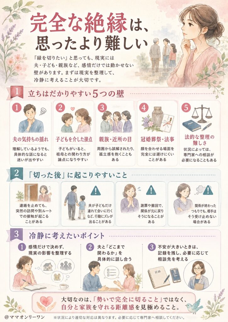でも「完全な絶縁」は、思ったより難しい現実がある