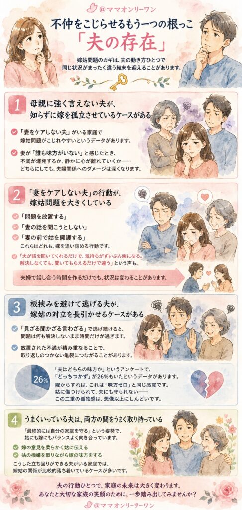 不仲をこじらせるもう一つの根っこ「夫の存在」