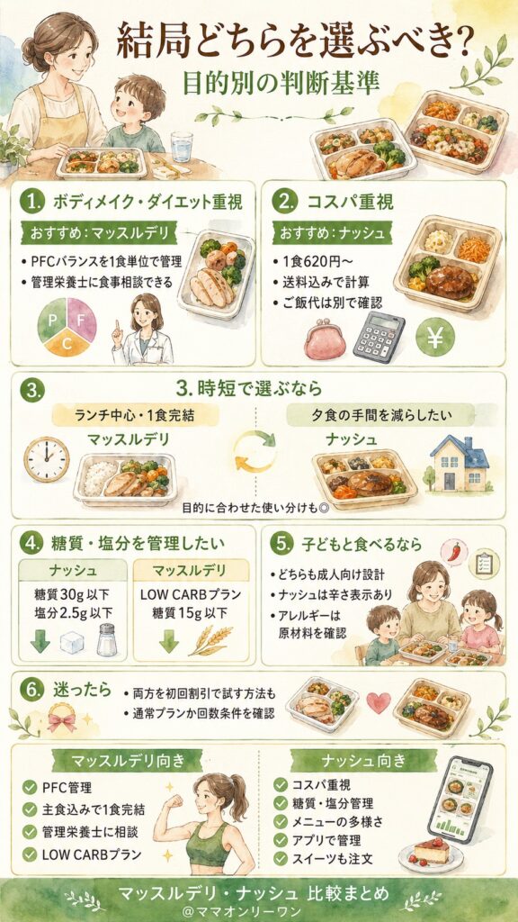 マッスルデリとナッシュ 結局どちらを選ぶべき?目的別の判断基準