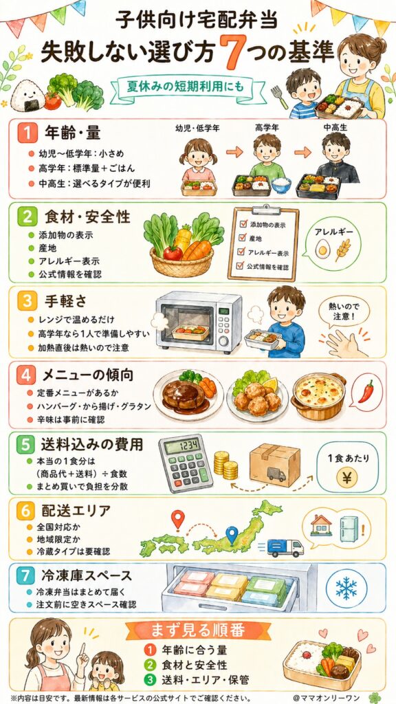 子供向け宅配弁当、失敗しない選び方の基準