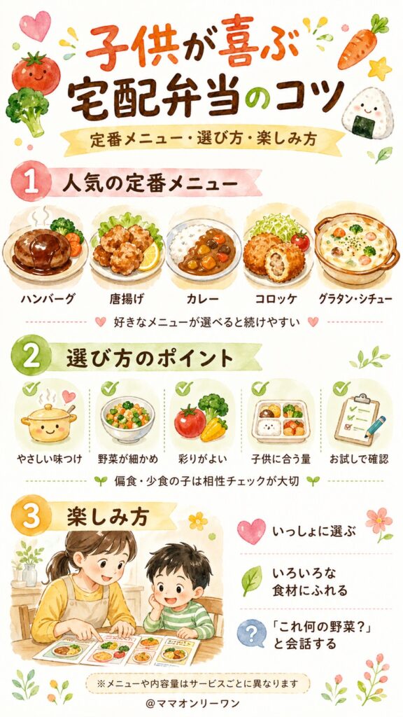 子供が特に喜ぶ定番メニューと宅配弁当での楽しみ方