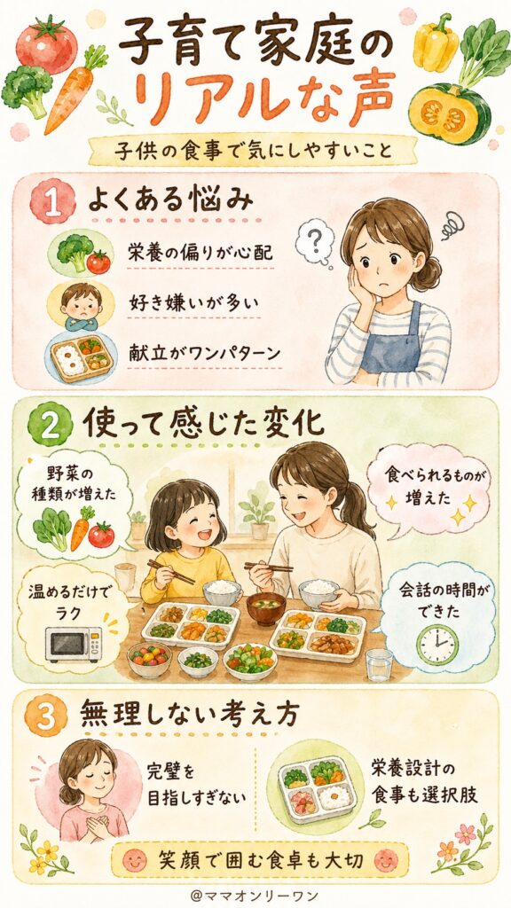 子育て家庭が子供の食事で気にしていること——リアルな声