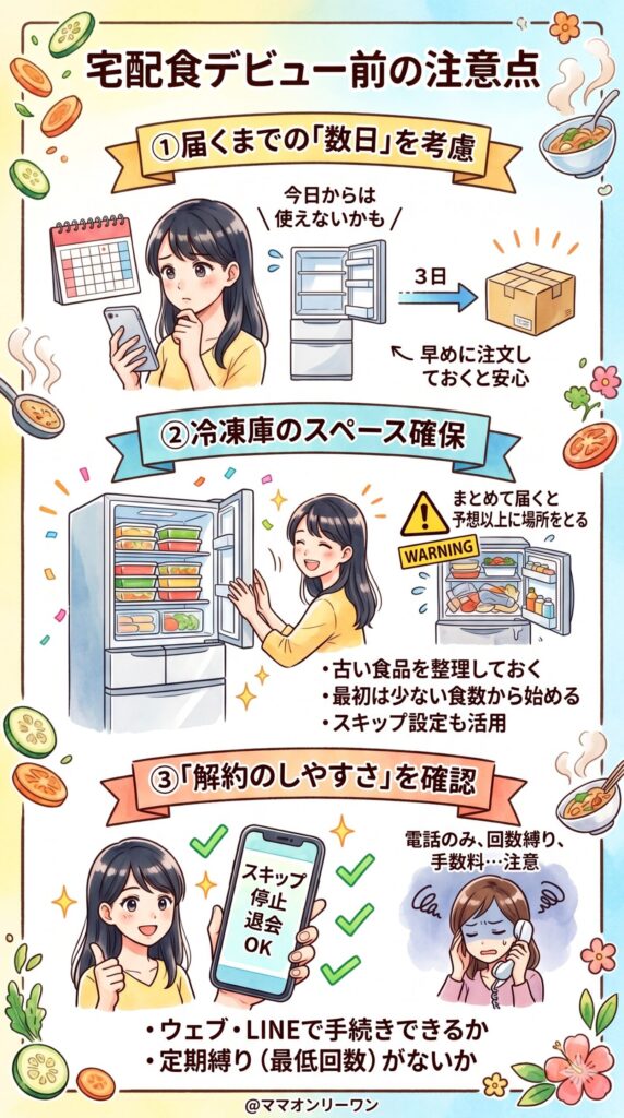 宅配食を使い始める前に知っておきたい注意点