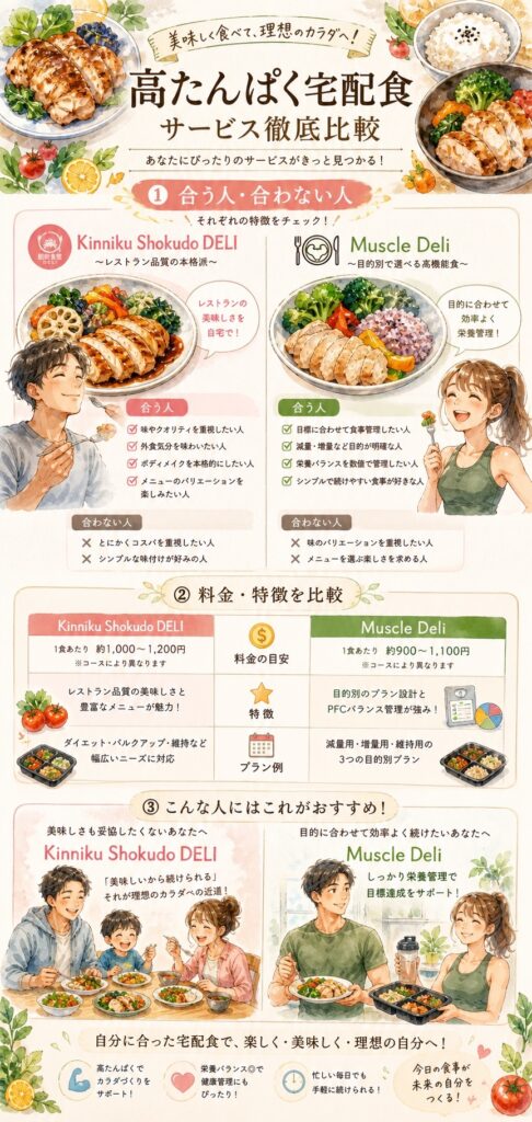 筋肉食堂DELIとマッスルデリ 【合う人・合わない可能性がある人】購入前に自分に問いかけてほしいこと