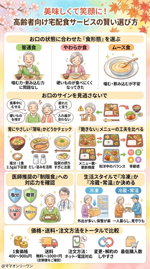 60代、70代が「美味しい」と感じやすい宅配食サービスの選び方
