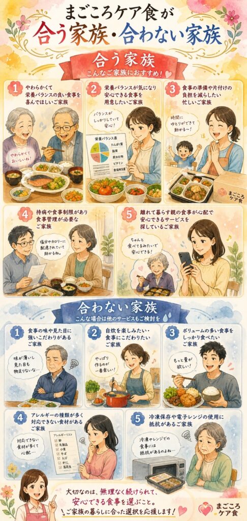 まごころケア食が合う家族・合わない家族