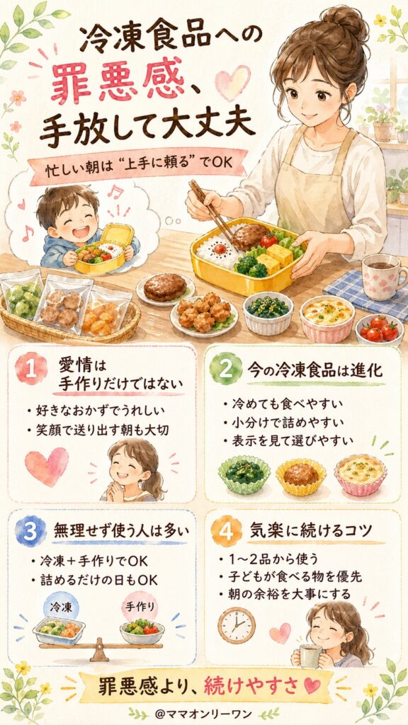 子供が喜ぶお弁当用冷凍食品の選び方|忙しい朝でも詰めるだけで栄養バランスが整うコツ