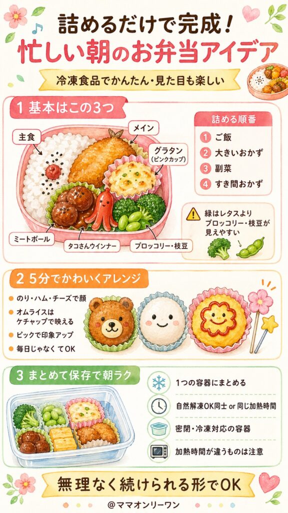 詰めるだけで完成 忙しい朝に使えるお弁当実例アイデア