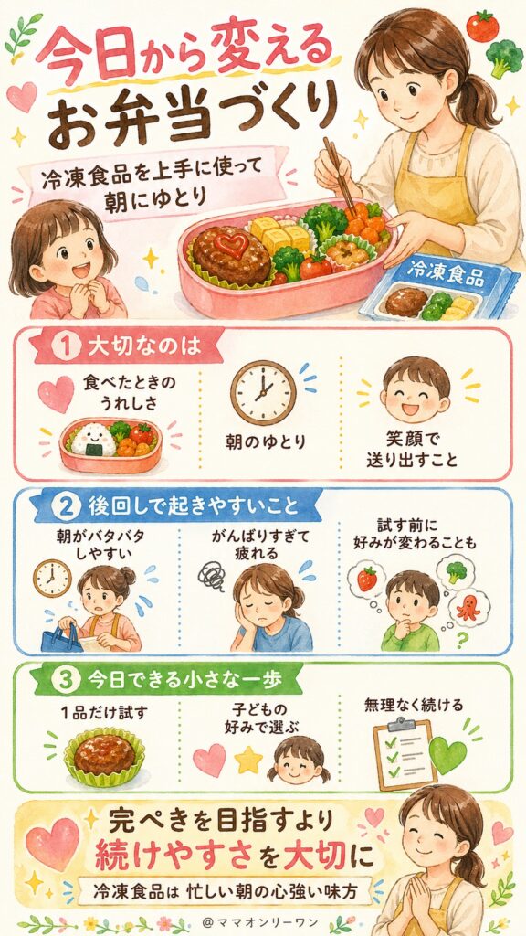 今すぐ行動するか、後回しにするか その差は子供のお弁当に出る