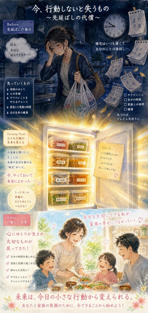 ライフミールとまごころケア食 今すぐ動かないと失うもの|先延ばしにした家族の食卓はどうなる