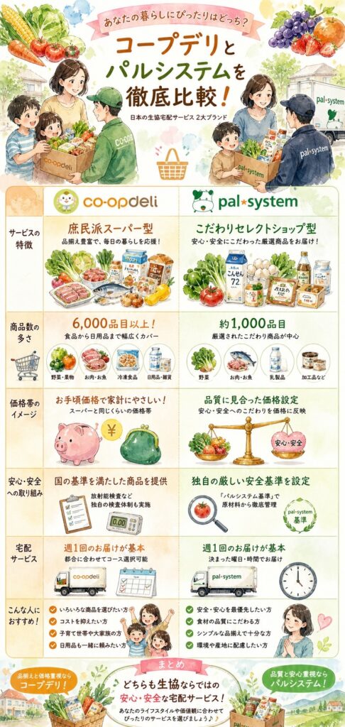 コープデリとパルシステム まず全体像を把握する:2つのサービスの根本的な違い