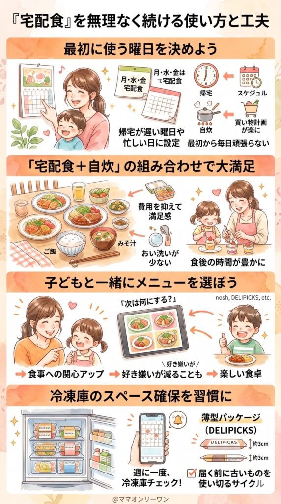 宅配食を無理なく家庭に取り入れるための使い方と工夫