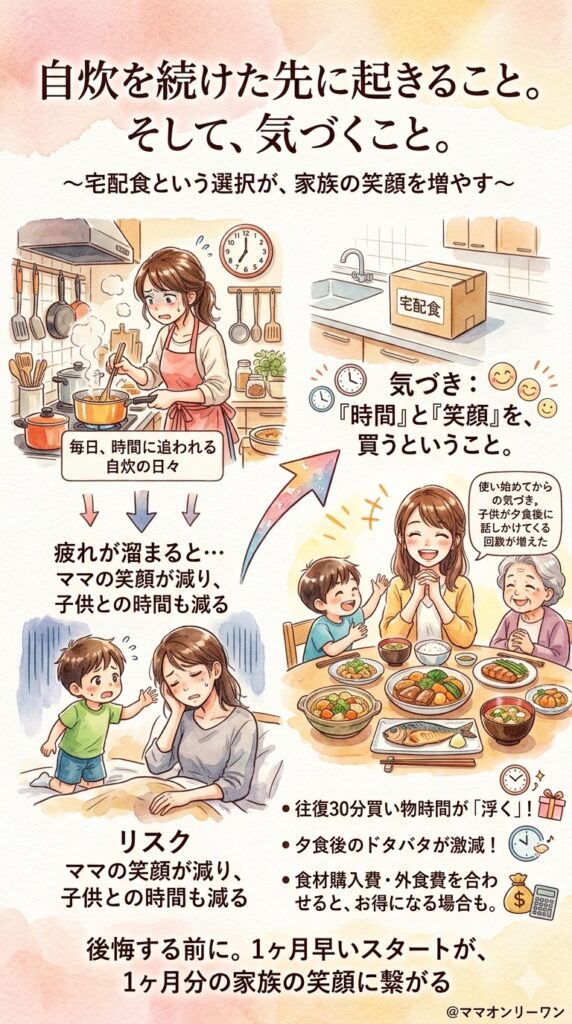 宅配食を選ばずに毎日自炊を続けた場合に起きること