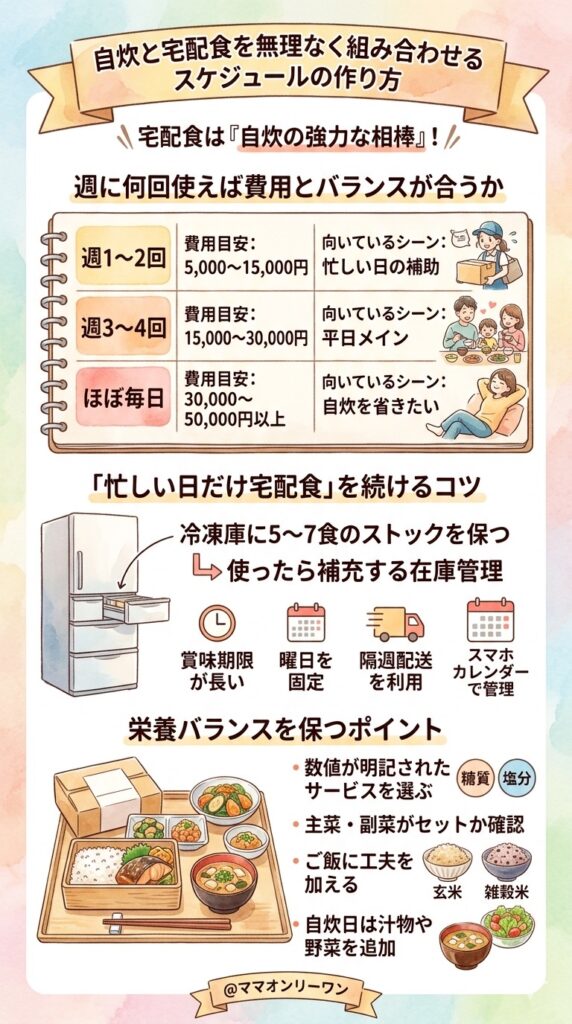 自炊と宅配食を無理なく組み合わせるスケジュールの作り方