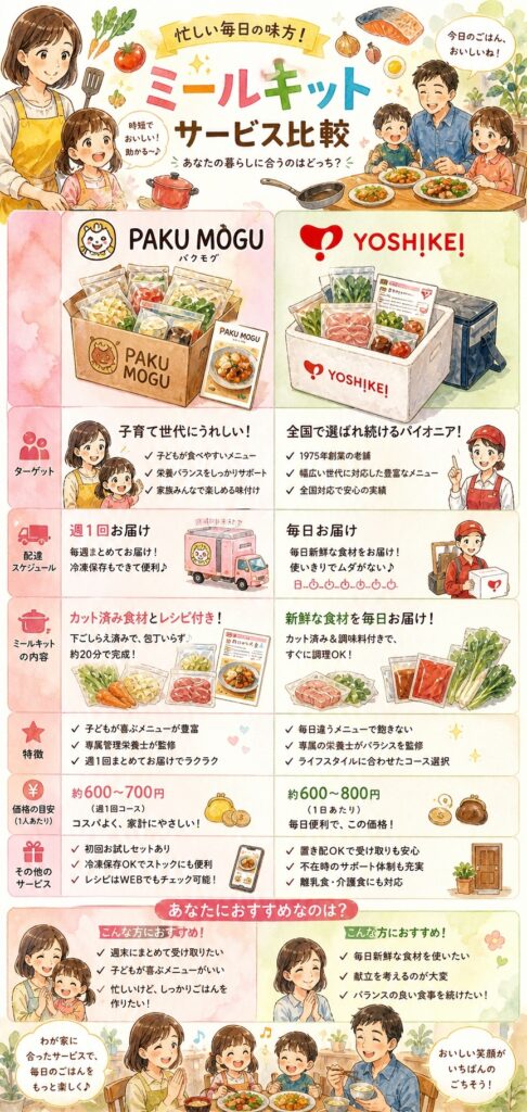 パクモグとヨシケイ まず知っておいてほしい、2つのサービスの中身