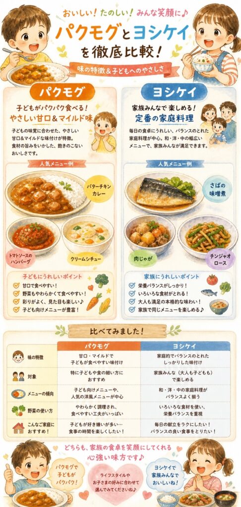 パクモグとヨシケイ 「また食べたい！」と言わせる味はどちらか