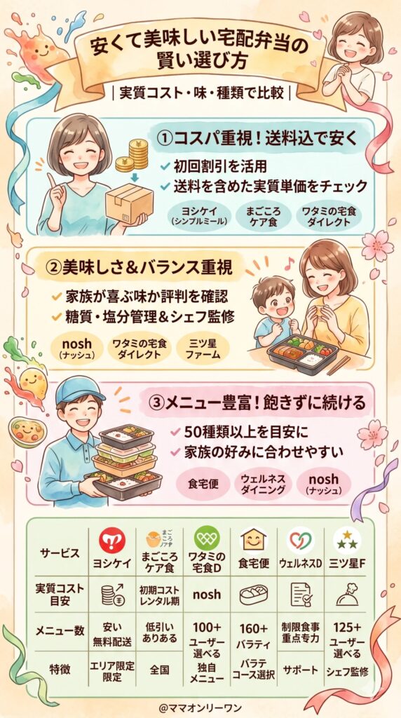 安くて美味しい宅配弁当おすすめ