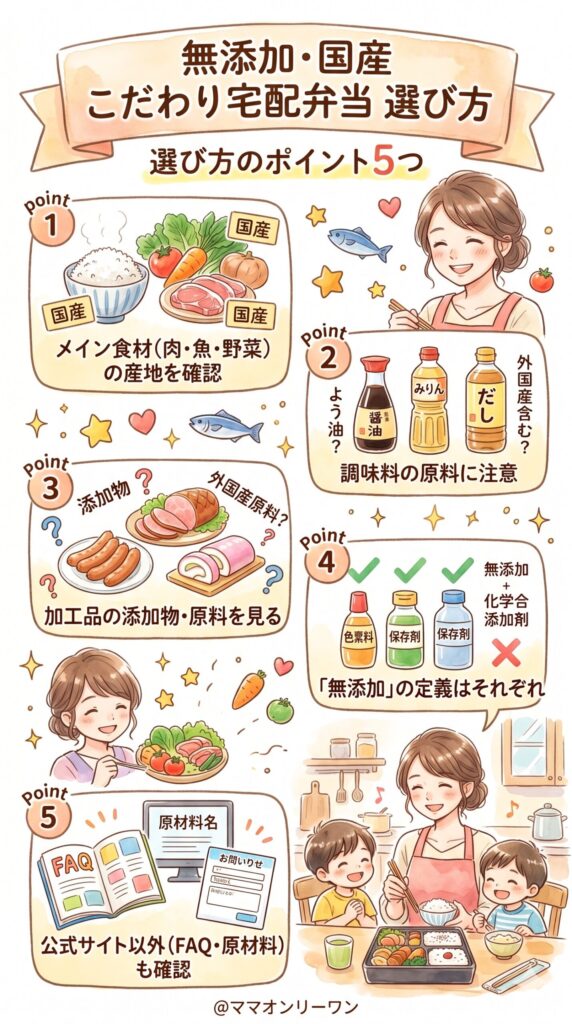 国産食材にこだわるママほど、宅配弁当選びで損をしやすい