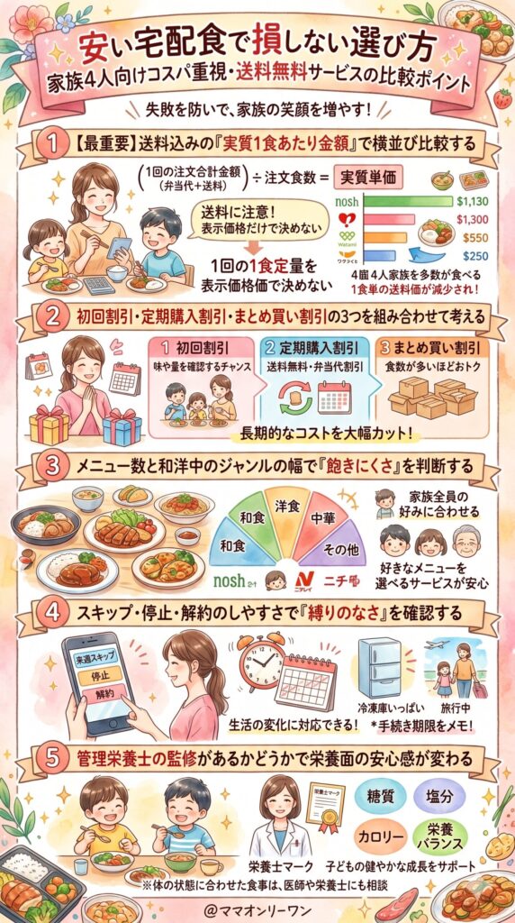 コスパで宅配食を選ぶ前に必ず確認したい5つの比較ポイント