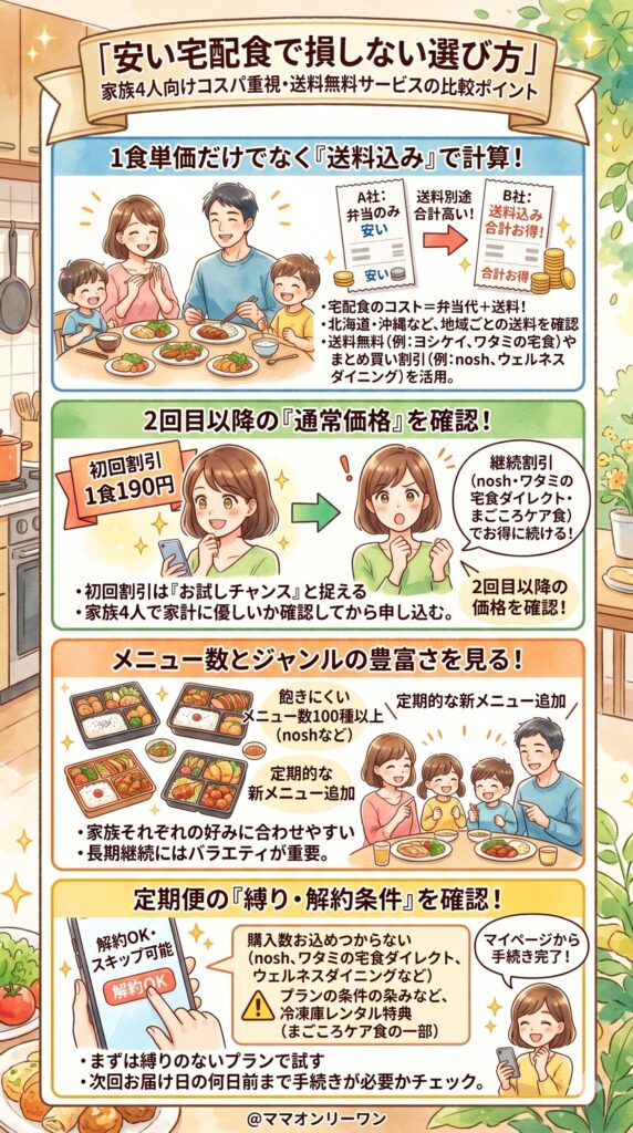 「安い宅配食を選んだのに損した」よくある失敗パターン